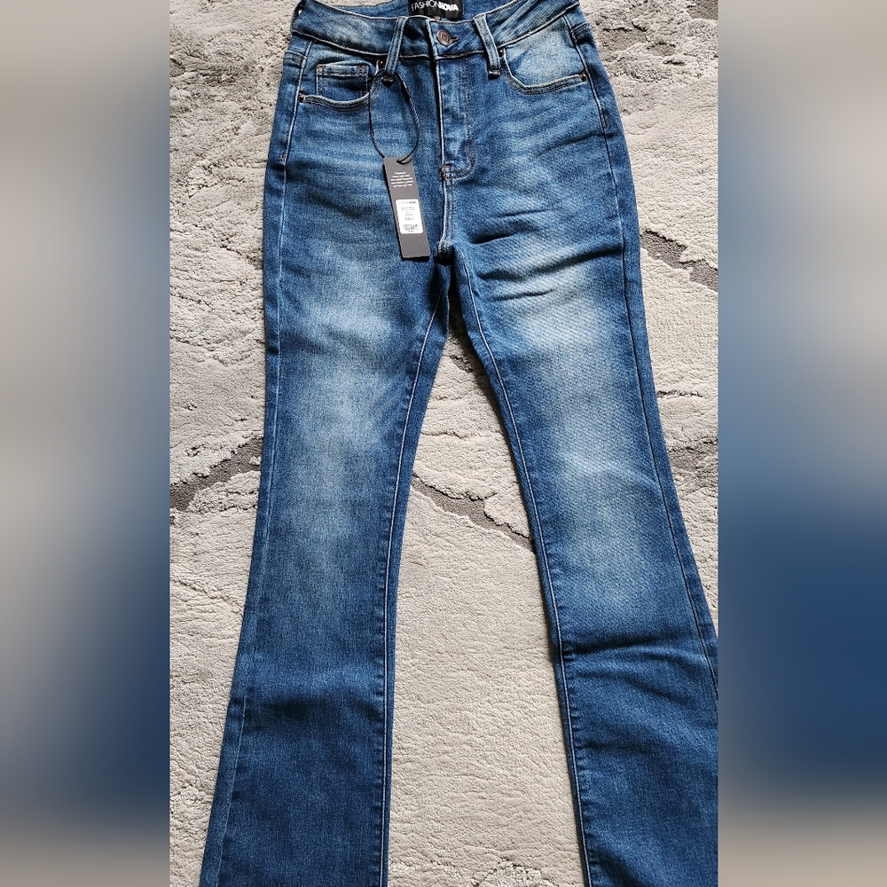 Fashion Nova Blue Flare Jeans BRAND NEW